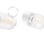 White porcelain wall light with glass lampshade.