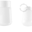 White porcelain lamp with glass lampshade.