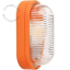 Oval orange bulkhead light.