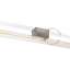 Lampe S14d Linestra chromée avec ampoule tubulaire transparente.