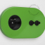 prise et interrupteur verte avec double bouton-poussoir en laiton noir - encastrable facilement