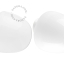 White porcelain wall light with glass lampshade.