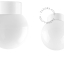 White porcelain lamp with glass lampshade.