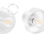 White porcelain wall light with glass lampshade.