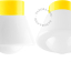Yellow porcelain lamp.