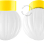 Yellow porcelain lamp.