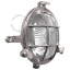 Nickel-plated brass marine wall light for outdoor use or bathroom.
