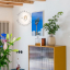 Round white wall or ceiling light.