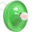 Rund grøn lampe.