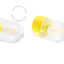Yellow porcelain wall light with glass lampshade.