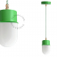 green pendant light with glass shade