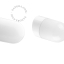 White porcelain wall light with glass lampshade.