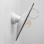 White porcelain wall light with enamel lampshade.