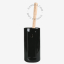 Porte-brosse de toilette en porcelaine noire.
