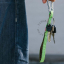 porte-clés nylon recyclé dragonne tissu haut-qualité mousqueton anneau metal clés