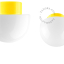 Yellow porcelain lamp.
