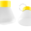 Yellow porcelain lamp.