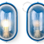 Blauwe, ovale lamp.