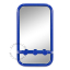 Retro mirror with three hooks.