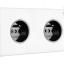 double flush mount white porcelain outlet