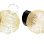 Black porcelain wall light with glass lampshade.