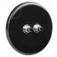 black porcelain switch - double nickel-plated pushbuttons
