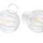 White porcelain wall light with glass lampshade.
