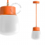 orange pendant light with glass shade