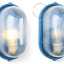Blauwe, ovale lamp.