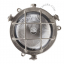 Nickel-plated brass marine wall light for outdoor use or bathroom.