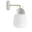 white porcelain wall light with glass shade