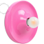 Rund lyserød lampe.