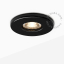Czarna porcelanowa oprawa wpuszczana typu downlight.
