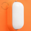 Oval orange bulkhead light.