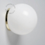 Ball wall light for bathroom or outdoor use.