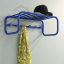 Retro coat rack with hat shelf.