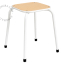 White school stool.
