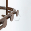 Retro mirror with three hooks.