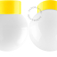 Yellow porcelain lamp.