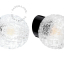 Black porcelain wall light with glass lampshade.