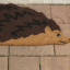 Hedgehog-shaped coir doormat