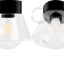 Czarna porcelanowa lampa ścienna lub sufitowa okrągła - retro.