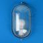 Blauwe, ovale lamp.