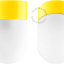 Yellow porcelain lamp.