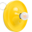 Rund gul lampe.