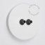 White round double black pushbuttons