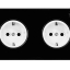 double flush mount black porcelain outlet
