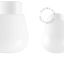 White porcelain lamp with glass lampshade.