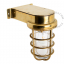 marine-inspired brass wall light with transparent glass