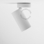 Surface mounted adjustable spotlight in white.